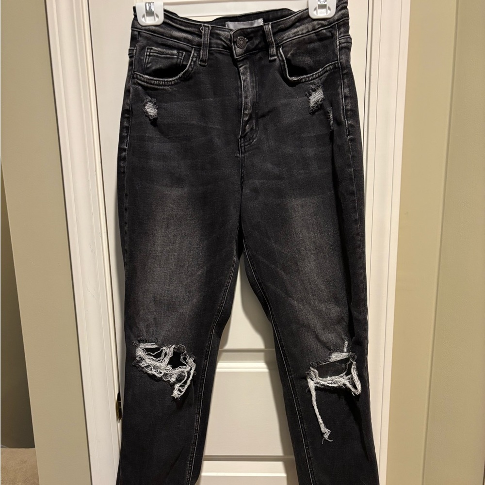 Vervet Distressed Black Women's Jeans, size 27